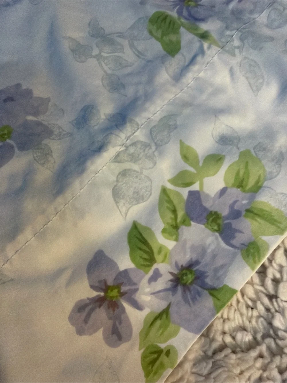 Floral Lavender and Green Home watercolor Pillowcase - Martha Stewart everyday
